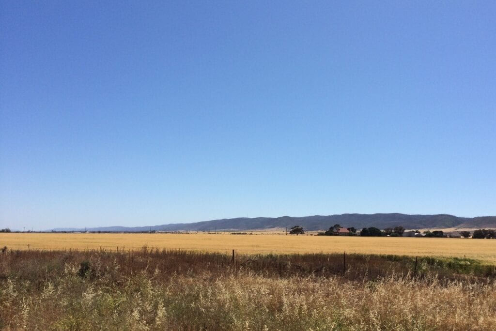 The distinctive Southern Flinders Ranges, south of Mt Remarkable National Park.