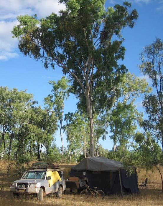 Camping At Walsh River, Burke Developmental Road Channel Country Queensland