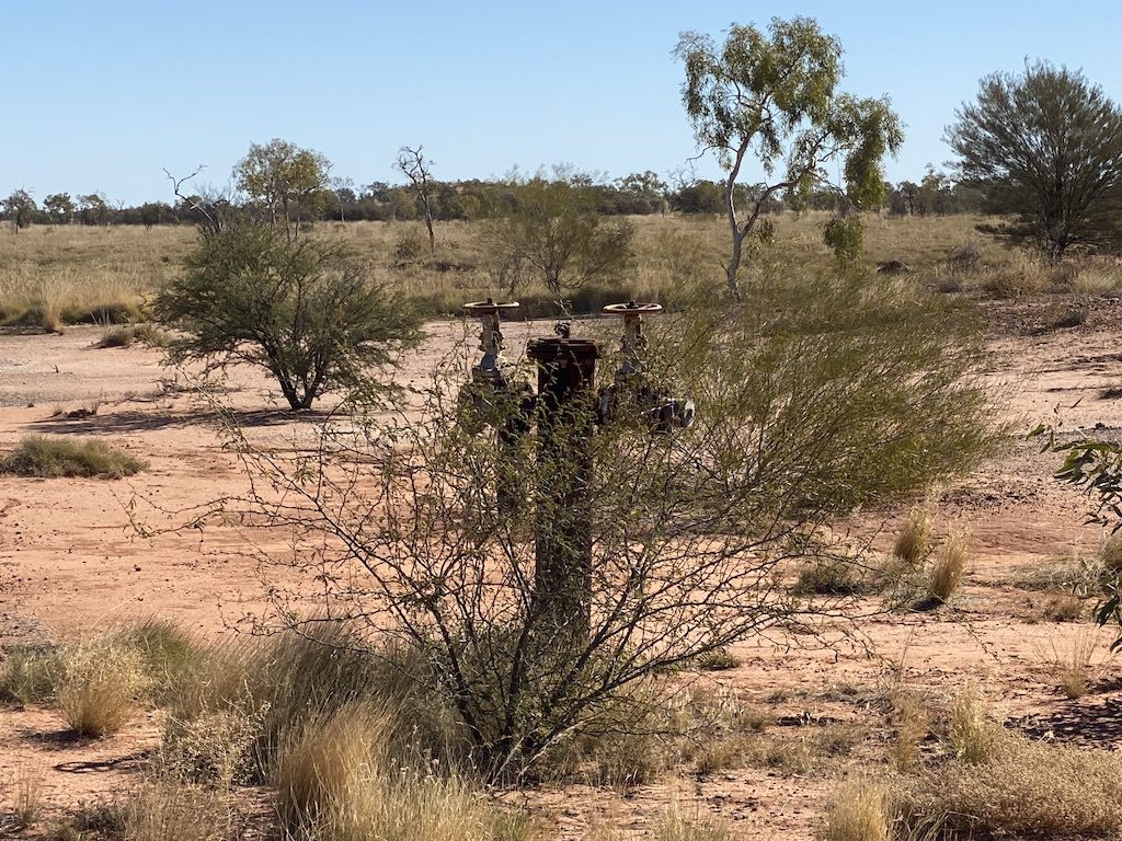 A capped well in Welford National Park QLD, which was the result of exploration teams drilling for oil in the 1980s.