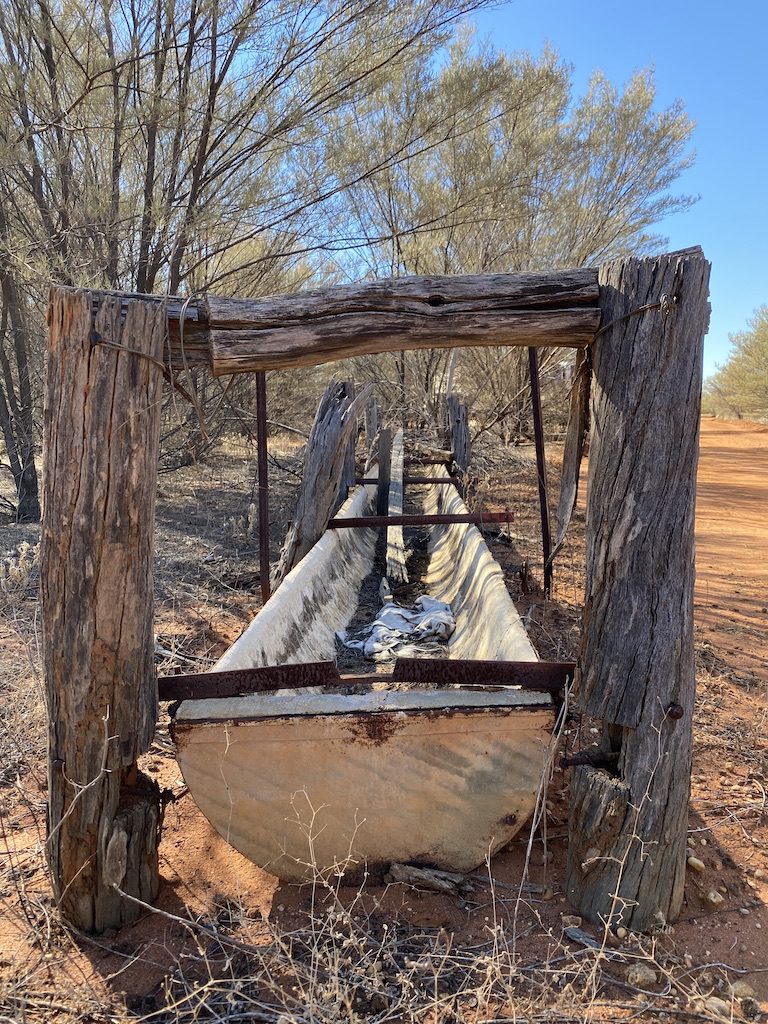 An old water trough on the Desert Drive, Welford National Park QLD.