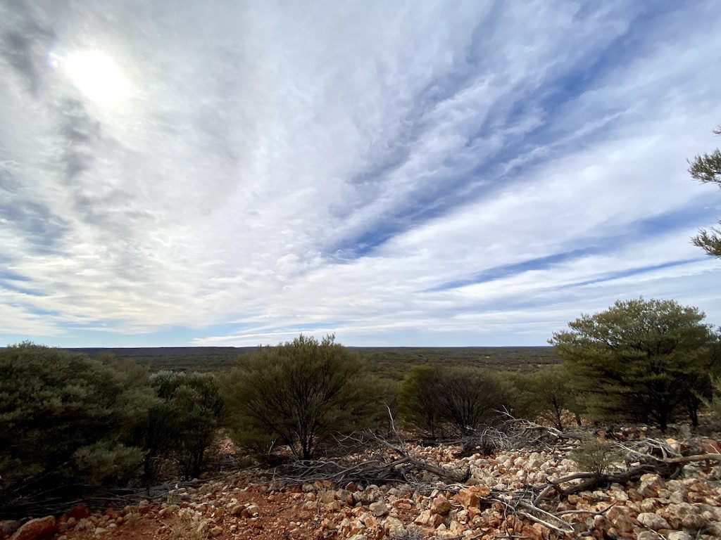 A panoramic view from Sawyers Creek Lookout on the Mulga Drive in Welford National Park QLD.