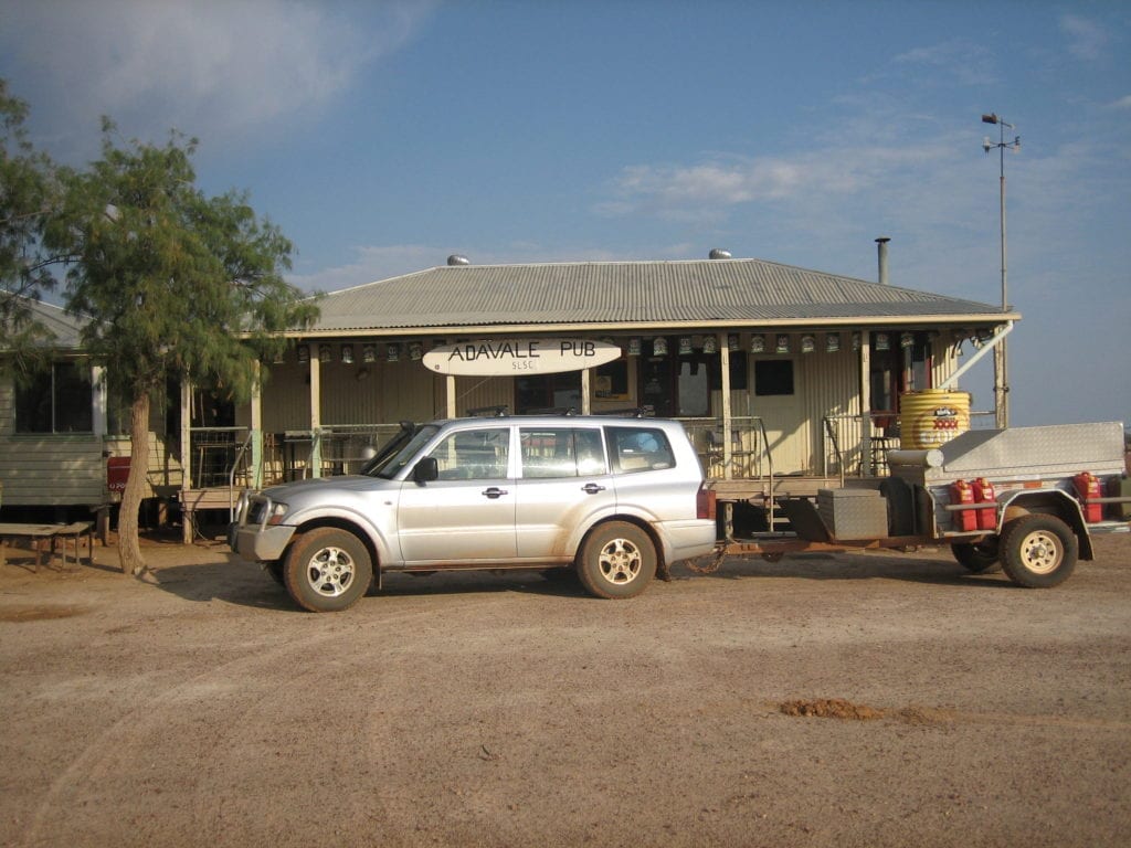 Off-Road Race Vehicle. Outside the Adavale Surf Club - South-West Queensland