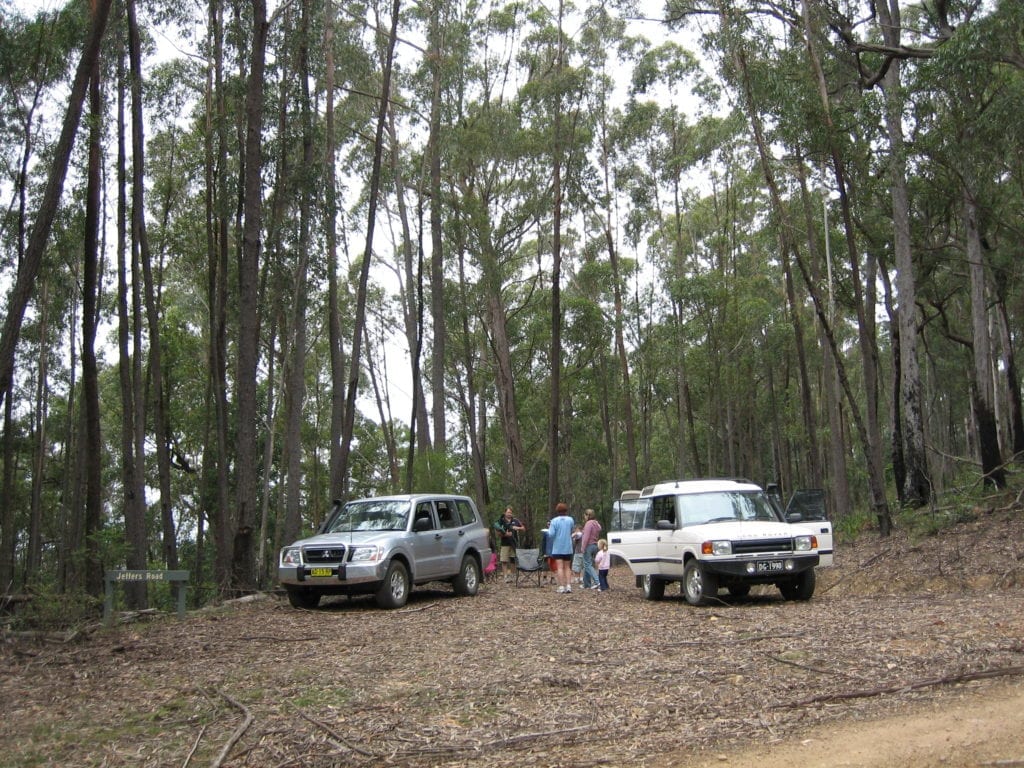 Off-Road Race Vehicle. New NP Pajero in the New South Wales state forest