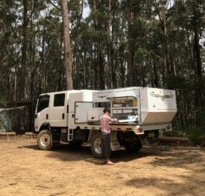 Expedition Vehicle Isuzu NPS 75-155 And Wedgetail Camper