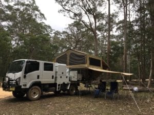 Expedition Vehicle Isuzu NPS 75-155 And Wedgetail Camper