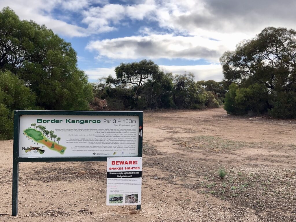 The golf course at Border Village, part of the Nullarbor Links.