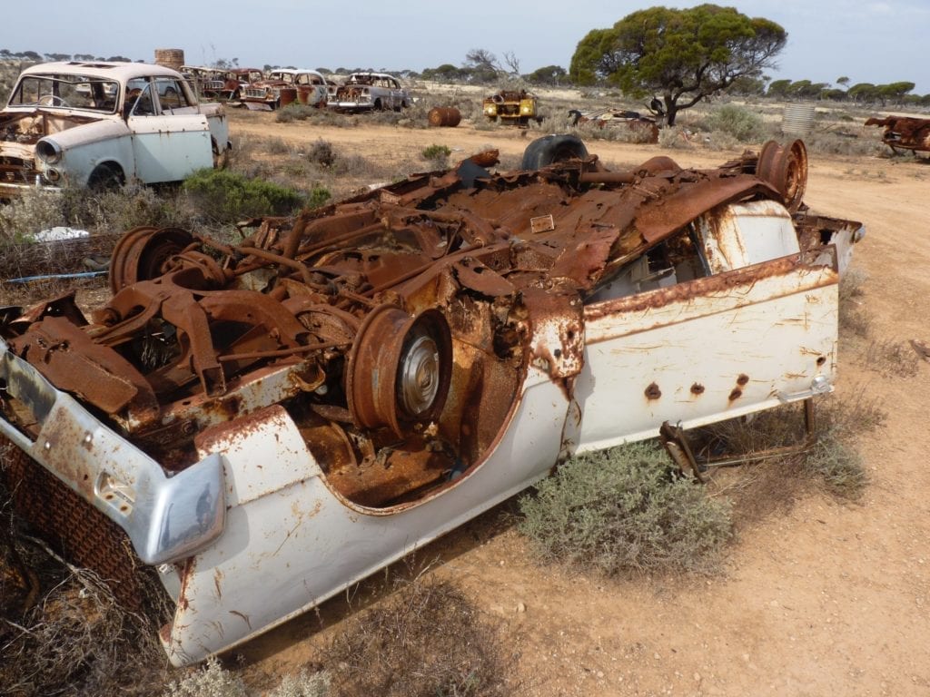 Old Cars Koonalda Station Nullarbor Plain