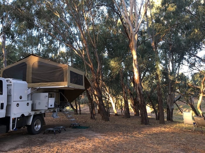 Camping On Darling River Louth NSW