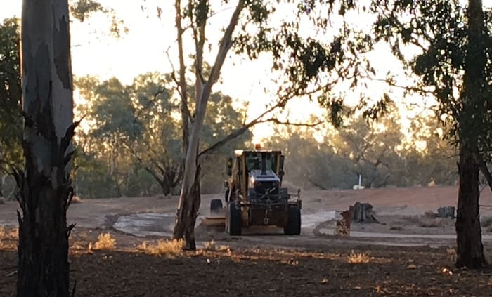 Grading The Campsite Louth NSW