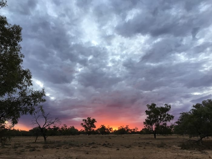 Sunset, Camping Paroo River