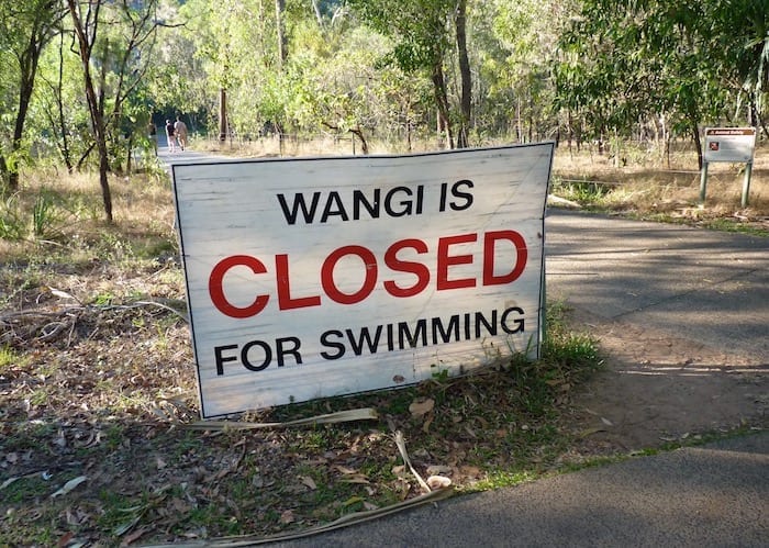 Saltwater Crocodiles - These signs are there for a reason. Litchfield NP, NT