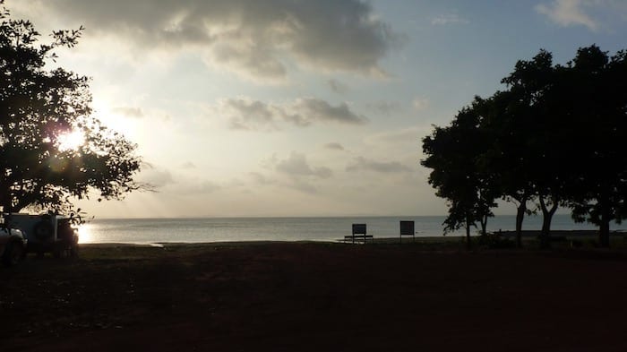 Saltwater Crocodiles- Ocean looks deceptively serene. Bamaga, Cape York QLD