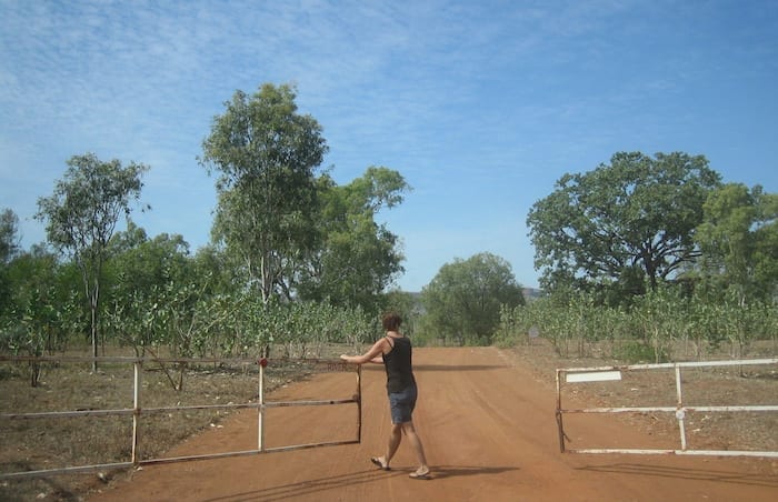 Lots of gates on the way to Mornington Wilderness Camp.