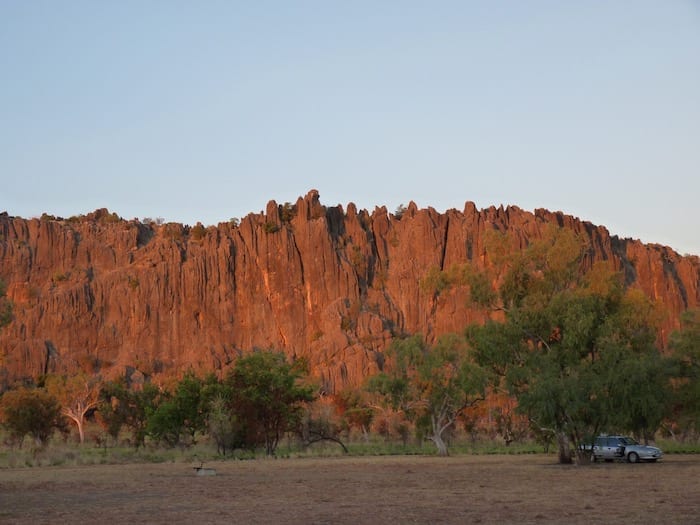 Napier Range at sunset