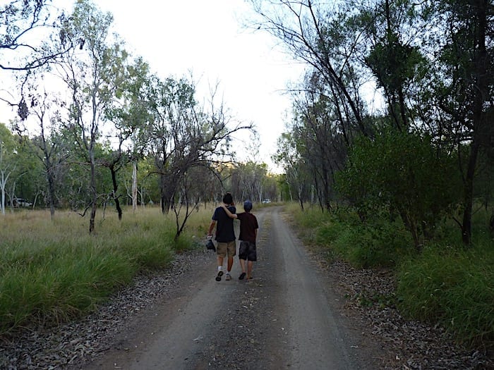 Walking back to camp, Mornington Wilderness Camp.