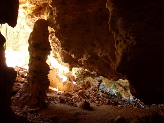 Shafts of light penetrating Tunnel Creek