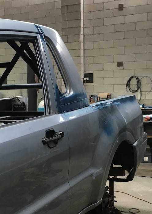 Pajero Ute Conversion. Filling in the gaps with sheet metal.