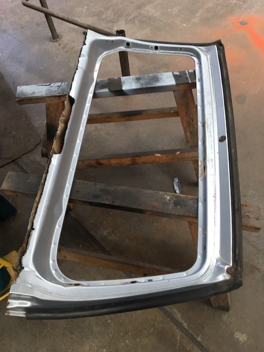 Pajero Ute Conversion. What's left of the rear door.