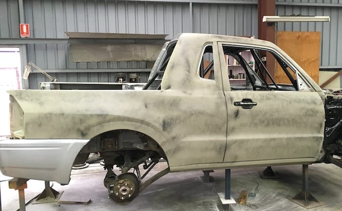 Pajero Ute Conversion. Primed and ready to paint.