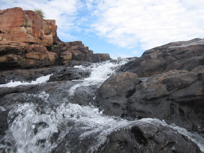 The waterfall at Manning Gorge, near Mount Barnett.