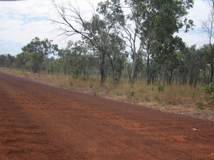 Corrugations on Kalumburu Road, heading towards King Edward River.