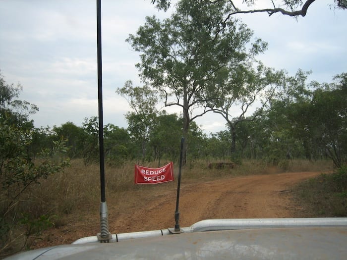 We weren't expecting this - after all we were nearly 500km from the nearest town! King Edward River.