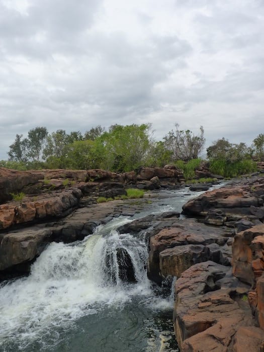 Small waterfall at King Edward River.