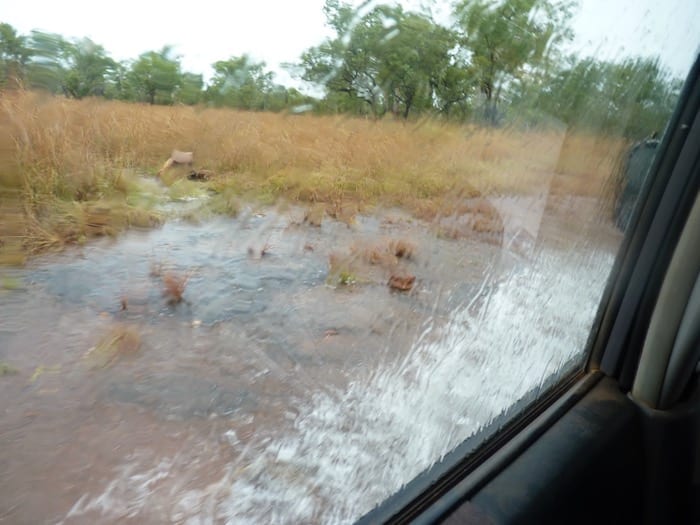 The water at King Edward River Campground was quite deep in places. Kalumburu Road.