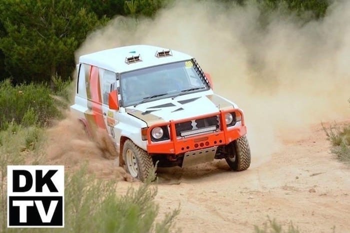 Stirring up the dust. 80s Paint Job Retro Pajero.