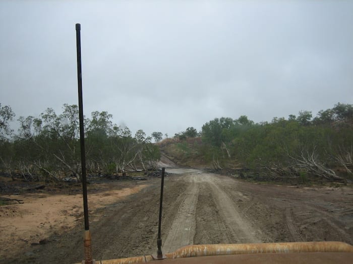 Approaching Durack River along a Muddy Gibb River Road.