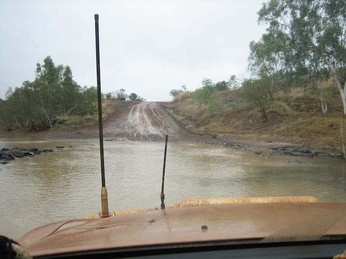 Approaching Durack River. Muddy Gibb River Road.