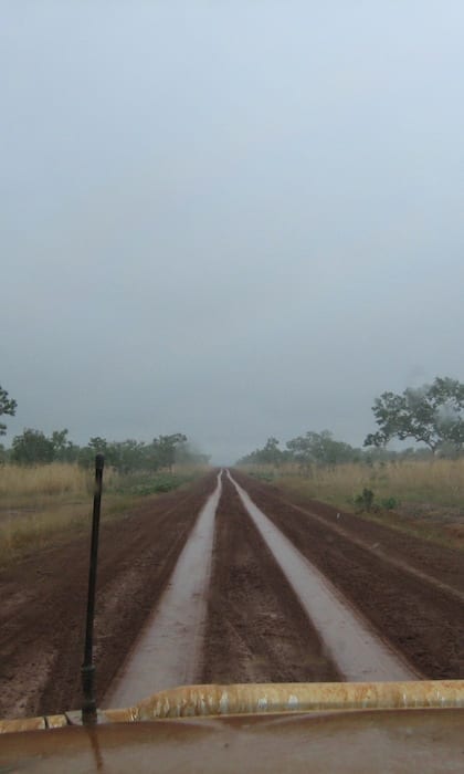 Still a long way to go! Muddy Gibb River Road.