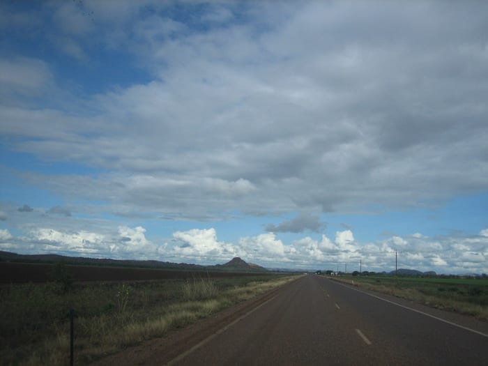 Irrigated crops on the road out to Ivanhoe Crossing near Kununurra.