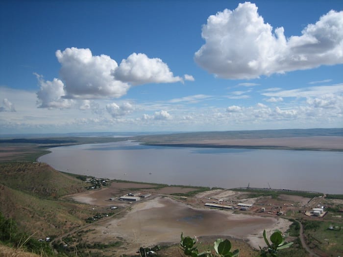 Panoramic views from Five Rivers Lookout. Looking S-SW. Wyndham Western Australia.