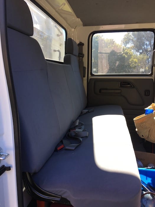 Rear seats comfortably seats 4 adults. Off Road Truck.