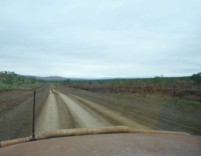 Check out the bonnet! It used to be silver. Muddy Gibb River Road.