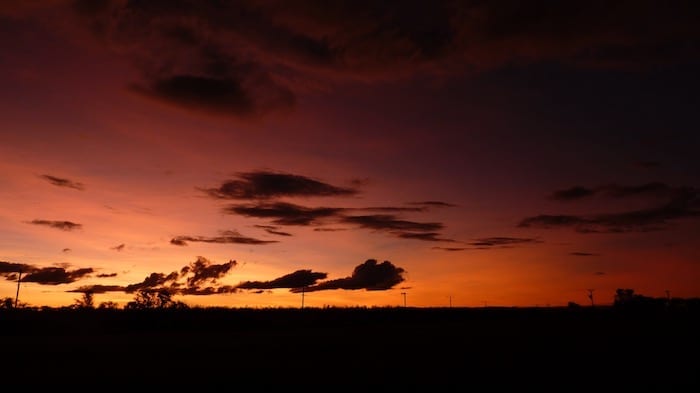 Spectacular sunset at Kununurra.