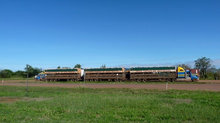 Road trains at Kununurra.