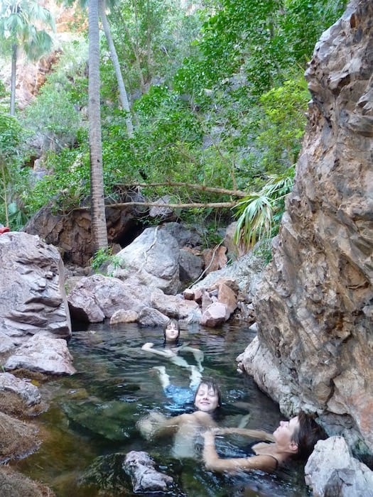  Ahhh, life's tough! Water is 28 - 30 deg. C. El Questro Station Kimberleys.