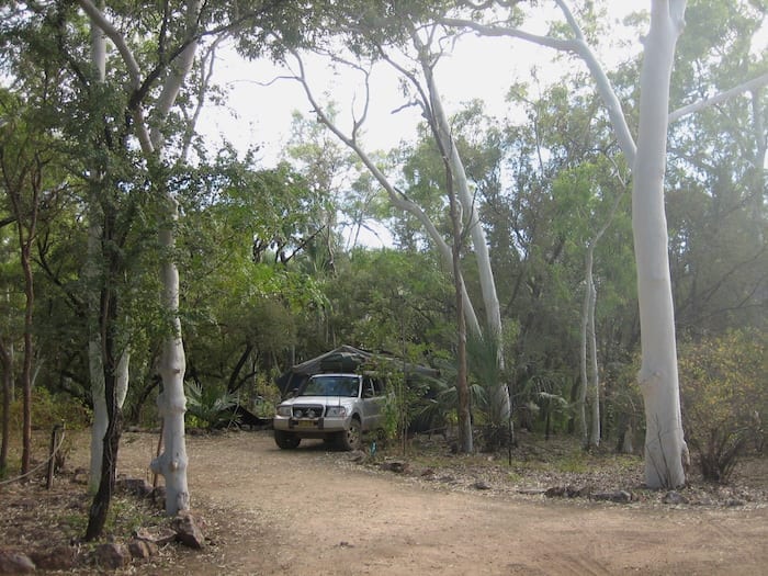 Our very private campsite at Adels Grove.