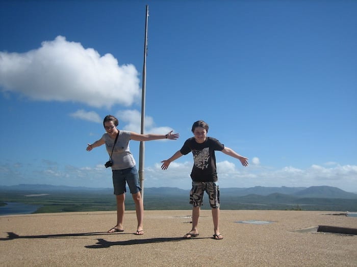 Was rather windy at Grassy Hill lookout! Cooktown.