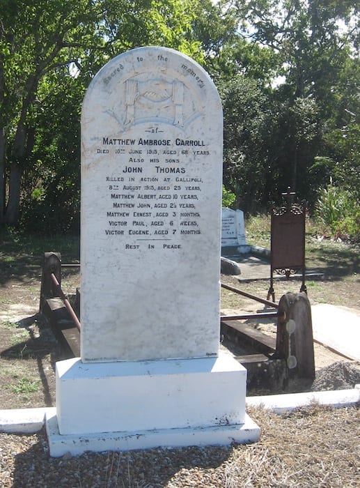 One family's litany of tragedy. Cooktown Cemetery.