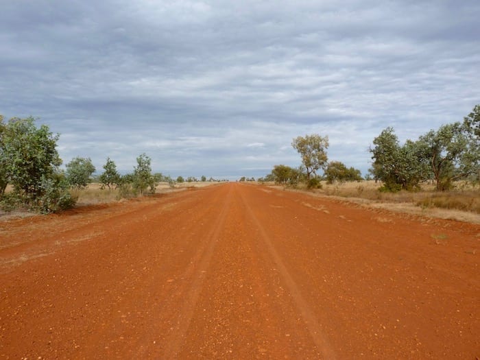 The road north out of Camooweal. This photo was actually taken on the station that Anna (Dutch/Irish lady we met at Windjana Gorge in the Kimberleys and travelled with for a few days) worked on for 6 months. Adels Grove.