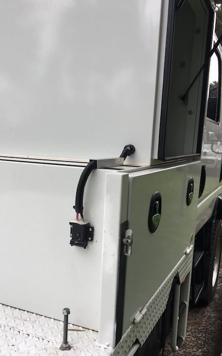 Anderson plug for Wedgetail camper to plug into. Dual Battery Installation.