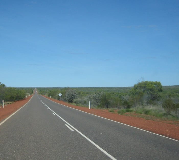 Heading South on the Stuart Highway, Northern Territory. Mataranka To Tennant Creek.