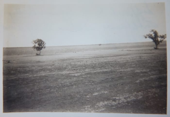 Dad travelled through here in 1950. This is his photo of the Barkly Tableland, Northern Territory. Mataranka To Tennant Creek.