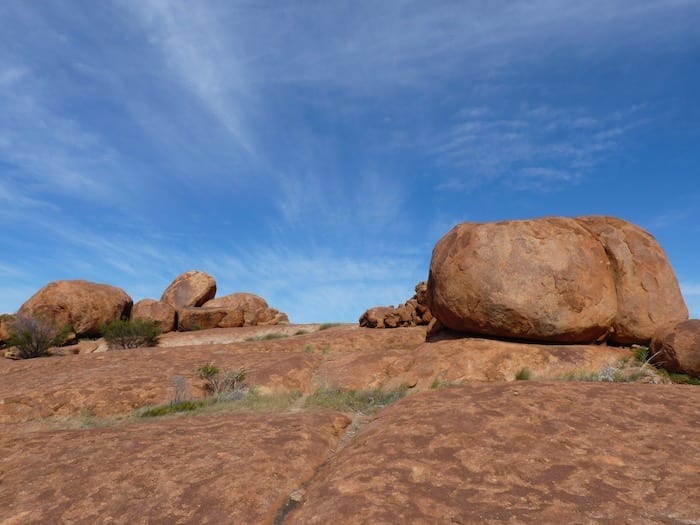 Amazing colours of the outback. Devils Marbles.