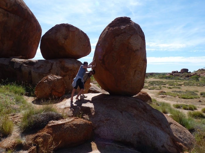 Using my head... Devils Marbles.