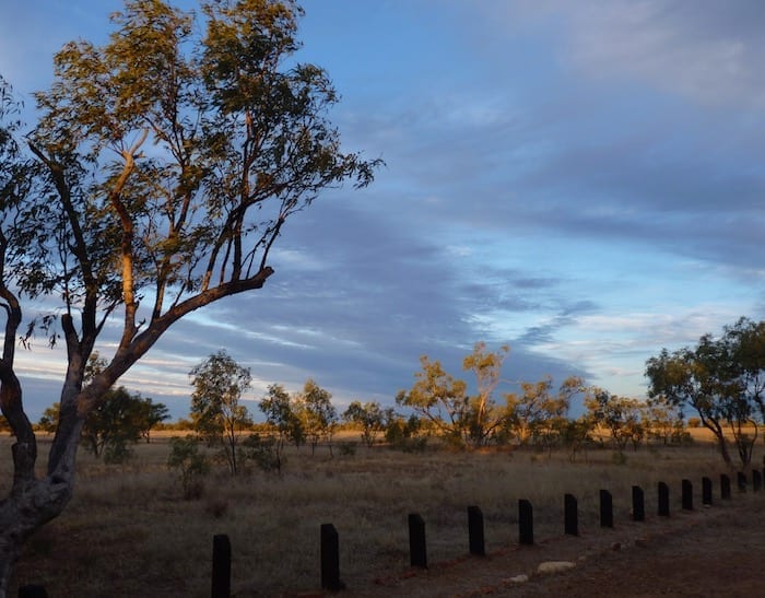 Sun setting on the plains, Camooweal Caves National Park