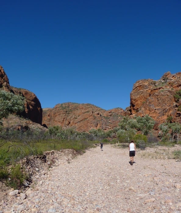 Hot, dry walk to Mini Palms Gorge, Purnululu National Park.